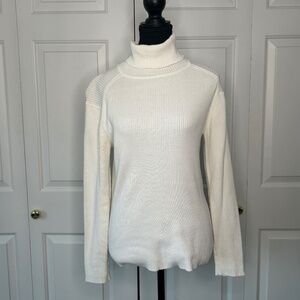 M-o-l-o Cream Turtleneck Long Sleeve Knit Sweater in Size M